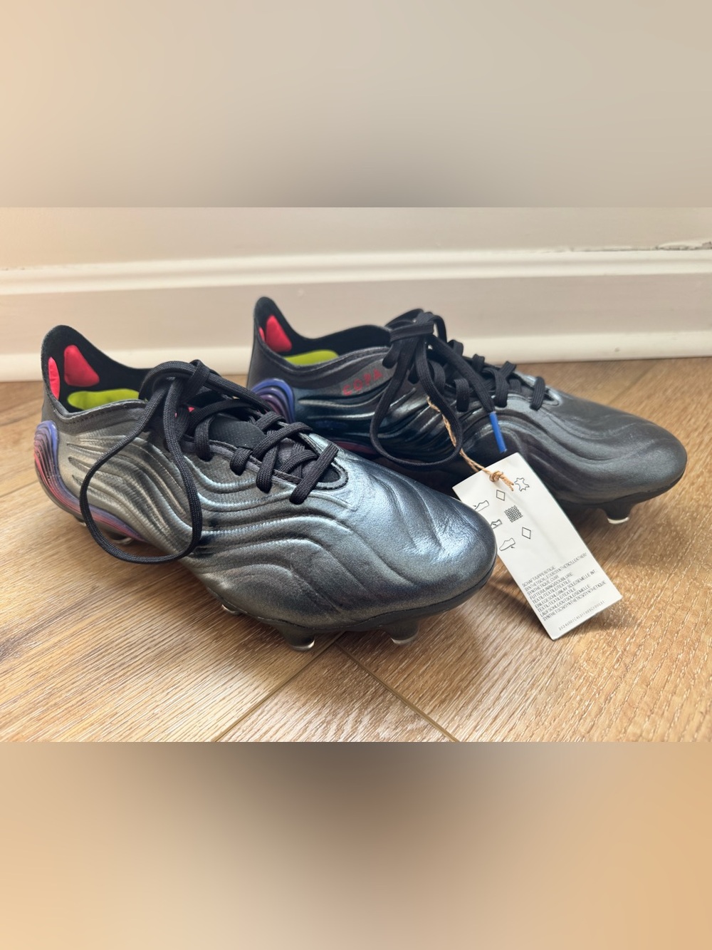 New With Tags Adidas Copa Sense .1 FG Core Black/Dark Grey - Men’s Size 6